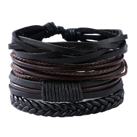 Image of LEATHER BRACELET SET