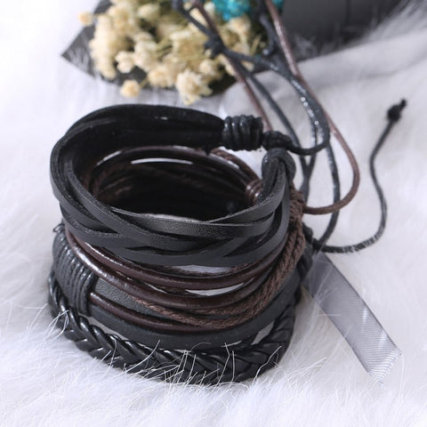 Image of LEATHER BRACELET SET