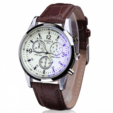 Image of MEN'S 40MM CLASSIC LEATHER WATCH